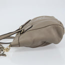 GUCCI Soho Hand Bag Leather Gray Gold 282307 Auth 156415-5