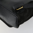 GUCCI Bamboo Backpack Leather Black Gold 003 2058 0030 Auth 156416-17