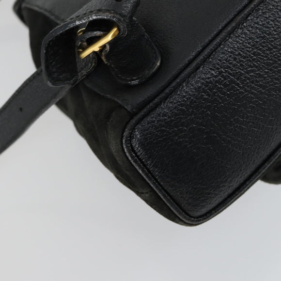 GUCCI Bamboo Backpack Leather Black Gold 003 2058 0030 Auth 156416