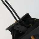 GUCCI Bamboo Backpack Leather Black Gold 003 2058 0030 Auth 156416-19
