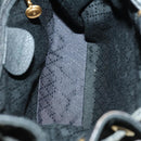 GUCCI Bamboo Backpack Leather Black Gold 003 2058 0030 Auth 156416-11