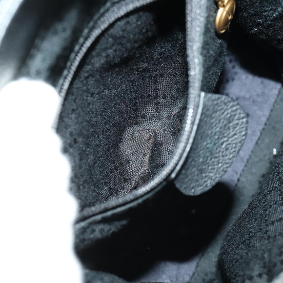 GUCCI Bamboo Backpack Leather Black Gold 003 2058 0030 Auth 156416