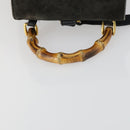 GUCCI Bamboo Backpack Leather Black Gold 003 2058 0030 Auth 156416-7
