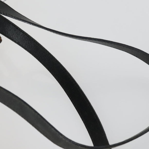 GUCCI Bamboo Backpack Leather Black Gold 003 2034 0030 Auth 156417