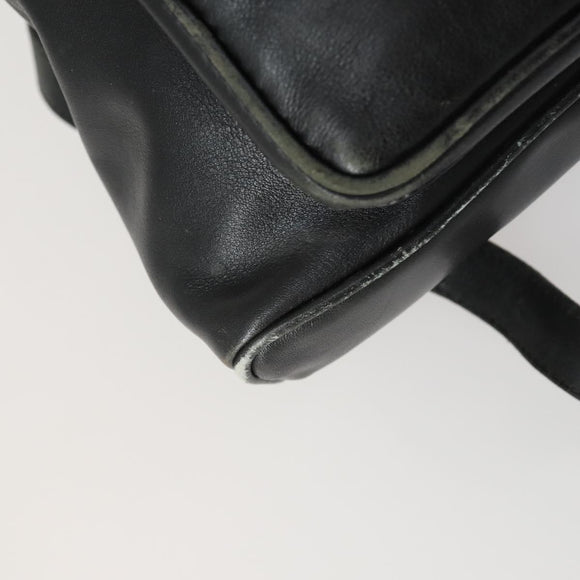 GUCCI Bamboo Backpack Leather Black Gold 003 2034 0030 Auth 156417