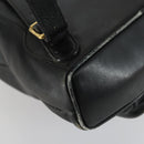 GUCCI Bamboo Backpack Leather Black Gold 003 2034 0030 Auth 156417-18