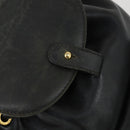 GUCCI Bamboo Backpack Leather Black Gold 003 2034 0030 Auth 156417-19