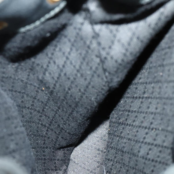 GUCCI Bamboo Backpack Leather Black Gold 003 2034 0030 Auth 156417