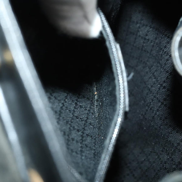 GUCCI Bamboo Backpack Leather Black Gold 003 2034 0030 Auth 156417