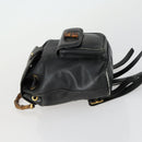 GUCCI Bamboo Backpack Leather Black Gold 003 2034 0030 Auth 156417-4