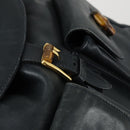 GUCCI Bamboo Backpack Leather Black Gold 003 2058 0016 Auth 156418-16