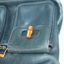 GUCCI Bamboo Backpack Leather Black Gold 003 2058 0016 Auth 156418-25