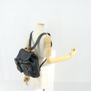 GUCCI Bamboo Backpack Leather Black Gold 003 2058 0016 Auth 156418-29