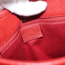 GUCCI GG Canvas Schultertasche Rot Silber 113012 Auth 156421-17