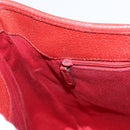GUCCI GG Canvas Schultertasche Rot Silber 113012 Auth 156421-20
