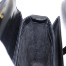 GUCCI Hand Bag Leather Black Gold Auth 156422-19