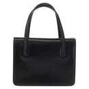 GUCCI Hand Bag Leather Black Gold Auth 156422-2