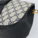 GUCCI GG Supreme Sherry Line Shoulder Bag PVC Navy Gold 10 02 024 Auth 156423-9