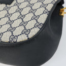 GUCCI GG Supreme Sherry Line Shoulder Bag PVC Navy Gold 10 02 024 Auth 156423-15