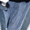 GUCCI GG Supreme Sherry Line Shoulder Bag PVC Navy Gold 10 02 024 Auth 156423-10