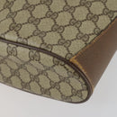 GUCCI GG Supreme Web Sherry Line Bag PVC Beige Gold 41 02 034 Auth 156424-15