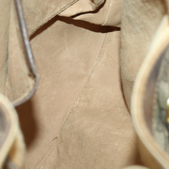 GUCCI GG Supreme Web Sherry Line Bag PVC Beige Gold 41 02 034 Auth 156424