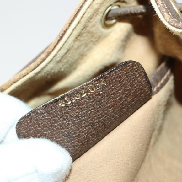 GUCCI GG Supreme Web Sherry Line Bag PVC Beige Gold 41 02 034 Auth 156424