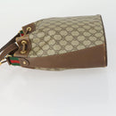GUCCI GG Supreme Web Sherry Line Bag PVC Beige Gold 41 02 034 Auth 156424-4