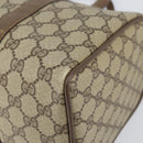 GUCCI GG Supreme Web Sherry Line Bag PVC Beige Gold 116 02 007 Auth 156427-10