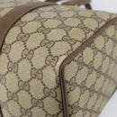 GUCCI GG Supreme Web Sherry Line Bag PVC Beige Gold 116 02 007 Auth 156427-12