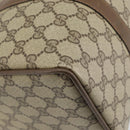 GUCCI GG Supreme Web Sherry Line Bag PVC Beige Gold 116 02 007 Auth 156427-13