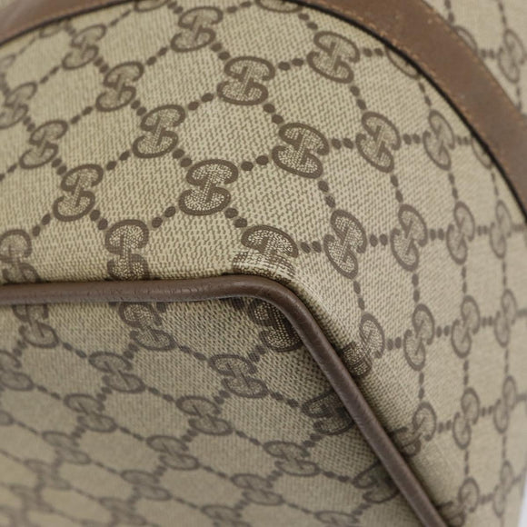 GUCCI GG Supreme Web Sherry Line Bag PVC Beige Gold 116 02 007 Auth 156427