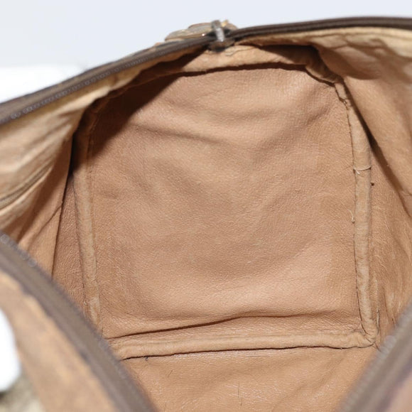 GUCCI GG Supreme Web Sherry Line Bag PVC Beige Gold 116 02 007 Auth 156427