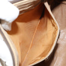 GUCCI GG Supreme Web Sherry Line Bag PVC Beige Gold 116 02 007 Auth 156427-21