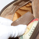 GUCCI GG Supreme Web Sherry Line Bag PVC Beige Gold 116 02 007 Auth 156427-22