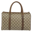 GUCCI GG Supreme Web Sherry Line Bag PVC Beige Gold 116 02 007 Auth 156427-3