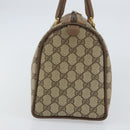 GUCCI GG Supreme Web Sherry Line Bag PVC Beige Gold 116 02 007 Auth 156427-4