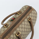 GUCCI GG Supreme Web Sherry Line Bag PVC Beige Gold 116 02 007 Auth 156427-6