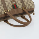 GUCCI GG Supreme Web Sherry Line Bag PVC Beige Gold 116 02 007 Auth 156427-7