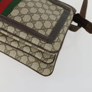 GUCCI GG Supreme Web Sherry Line Bag PVC Beige Gold 41 001 4085 Auth 156428-10