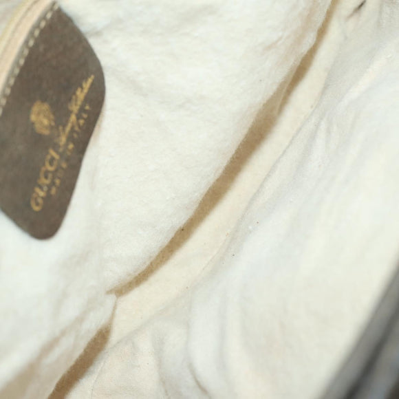 GUCCI GG Supreme Web Sherry Line Bag PVC Beige Gold 41 001 4085 Auth 156428