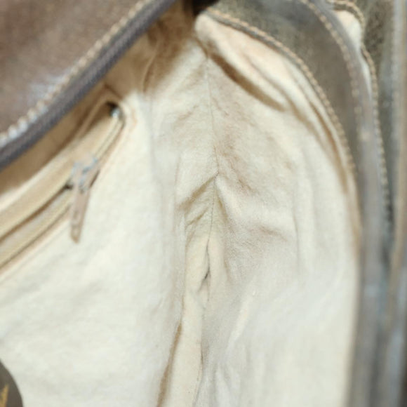 GUCCI GG Supreme Web Sherry Line Bag PVC Beige Gold 41 001 4085 Auth 156428