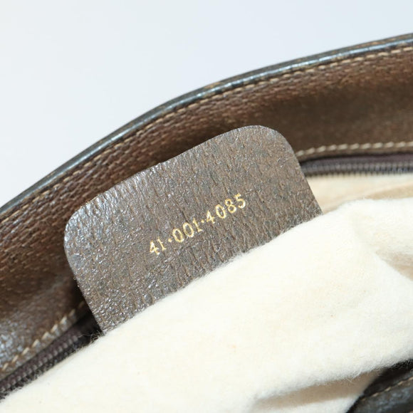 GUCCI GG Supreme Web Sherry Line Bag PVC Beige Gold 41 001 4085 Auth 156428