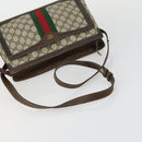 GUCCI GG Supreme Web Sherry Line Bag PVC Beige Gold 41 001 4085 Auth 156428-7