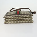 GUCCI GG Supreme Web Sherry Line Bag PVC Beige Gold 41 001 4085 Auth 156428-9