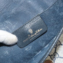 GUCCI GG Supreme Sherry Line Clutch Bag PVC Navy Gold 156 01 030 Auth 156429-17