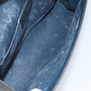 GUCCI GG Supreme Sherry Line Clutch Bag PVC Navy Gold 156 01 030 Auth 156429-10