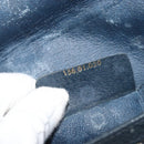 GUCCI GG Supreme Sherry Line Clutch Bag PVC Navy Gold 156 01 030 Auth 156429-12