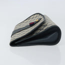 GUCCI GG Supreme Sherry Line Clutch Bag PVC Navy Gold 156 01 030 Auth 156429-4