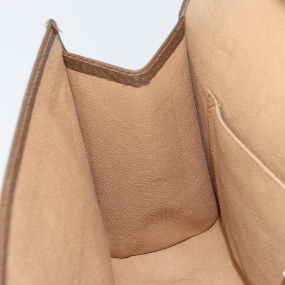 GUCCI GG Supreme Web Sherry Line Clutch Bag PVC Beige Gold 89 01 031 Auth 156430